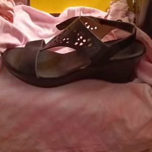 Naturalizer,ladies 9W, black, wedge, leather